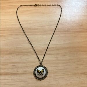 Vintage-Inspired Butterfly Pendant Necklace